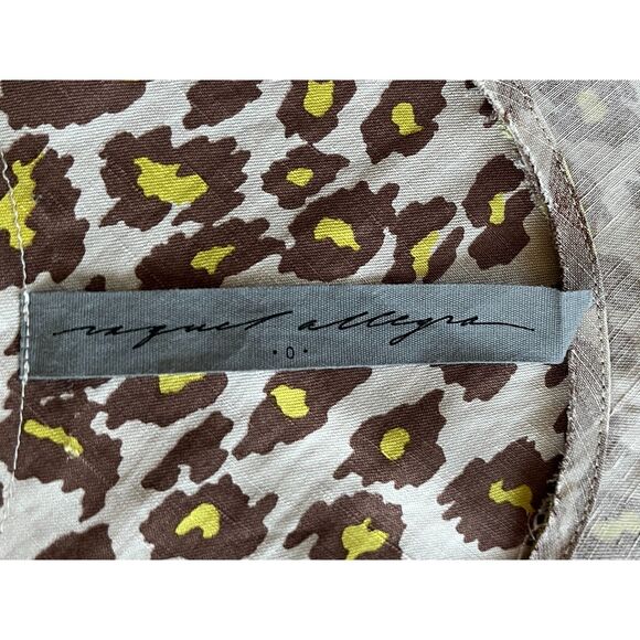 Raquel Allerga Silk Anais Leopard Print Pocket Midi Dress Women's Size 0 - Picture 4 of 11